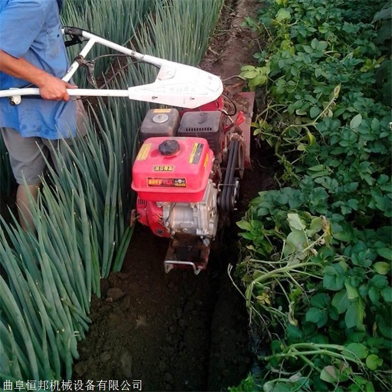 大葱柴油178开沟培土机 多用途旋耕开沟培土机