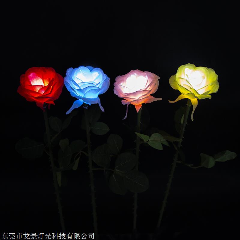 led景观灯 玫瑰花灯 户外庭院草坪地插灯 亮化工程园林灯