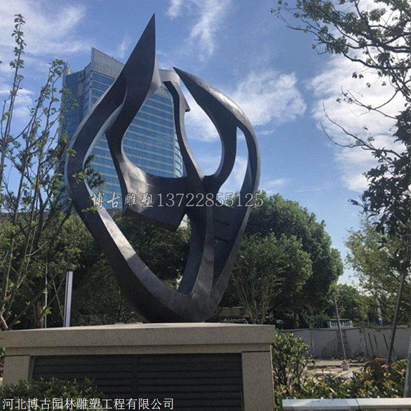 别墅景观艺术不锈钢 半身镜面马动物雕塑 精致美观