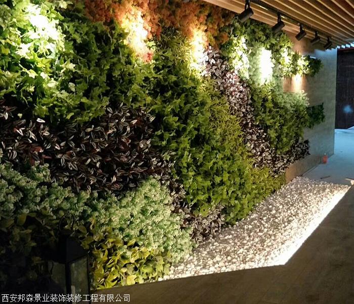 西安商场绿植墙厂家批发,仿真绿植墙一平方米-邦森造景