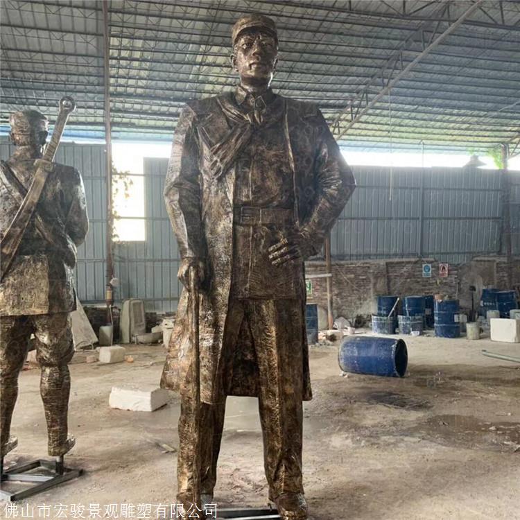 吹号者雕塑 抗日主题雕塑 梅州红色主题玻璃钢模型 宏