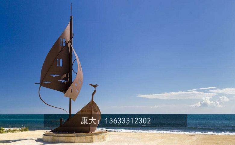 康大雕塑大型不锈钢帆船创意雕塑不锈钢雕塑制造