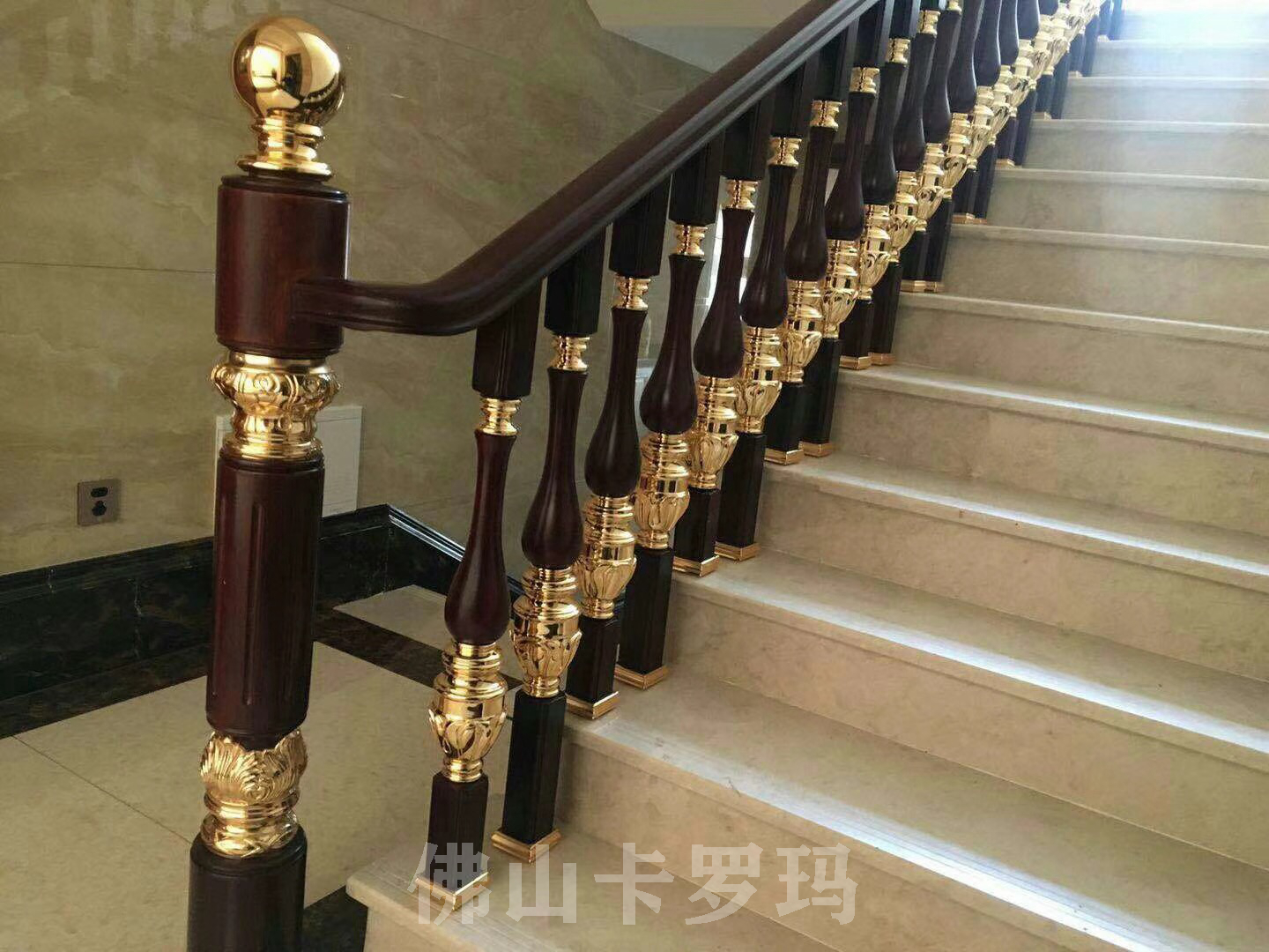 丰都县起头柱款式 铜楼梯扶手护栏安装