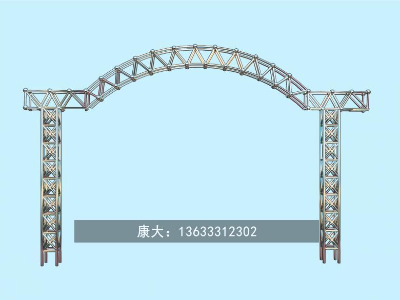 康大雕塑 大型不锈钢楼企业公司 工厂门头大门拱门