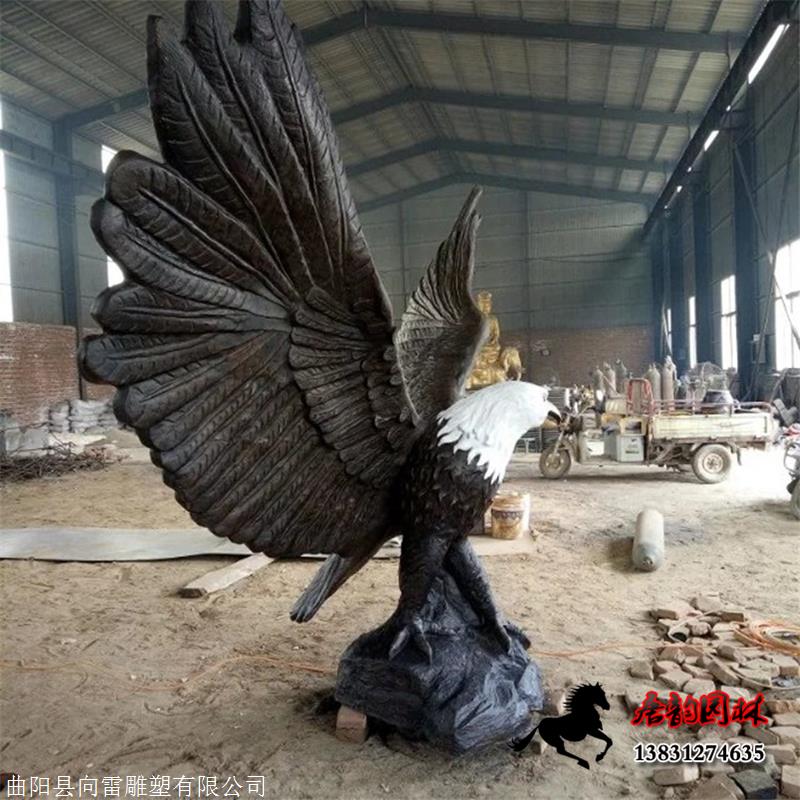 铜雕老鹰 雄鹰展翅铸铜雕塑 河北铜老鹰雕塑厂家