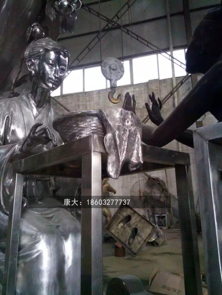 云南康大雕塑 古代人物不锈钢雕塑 肖像不锈钢雕塑摆件