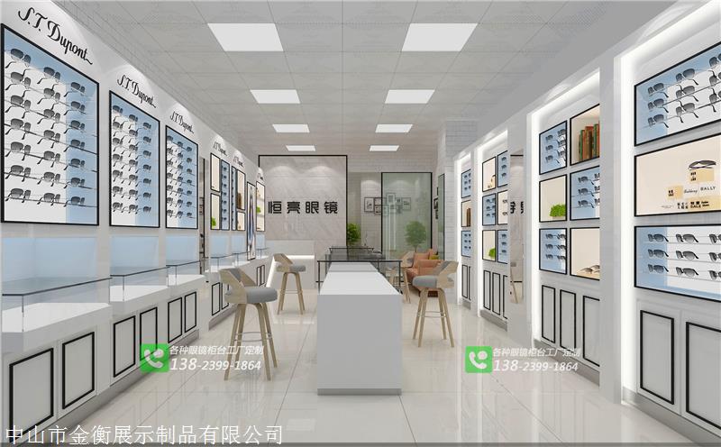 常德汉寿眼镜店装修效果图是设计师把一个眼镜店面的设计构思以多角度