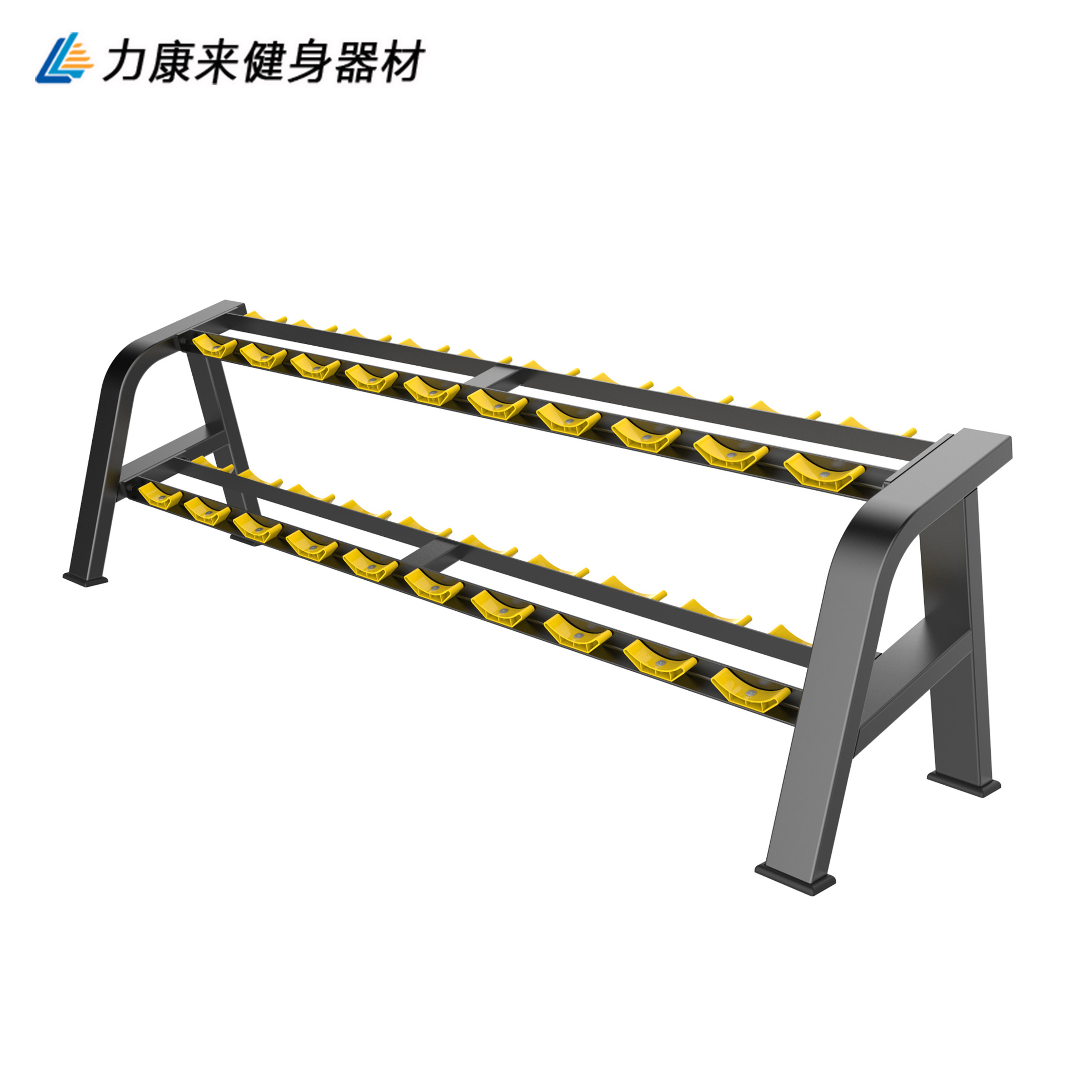 健身房专用双层哑铃架 力康来商用健身器材10副哑铃架 小工具架子