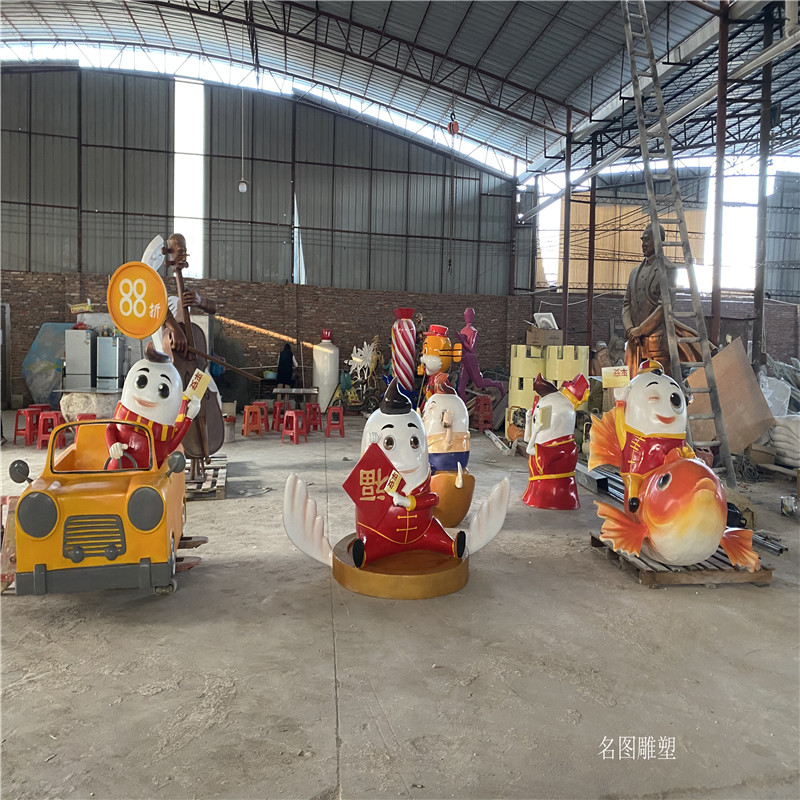 动漫玻璃钢雕塑 公园卡通造型雕塑 景观卡通雕塑
