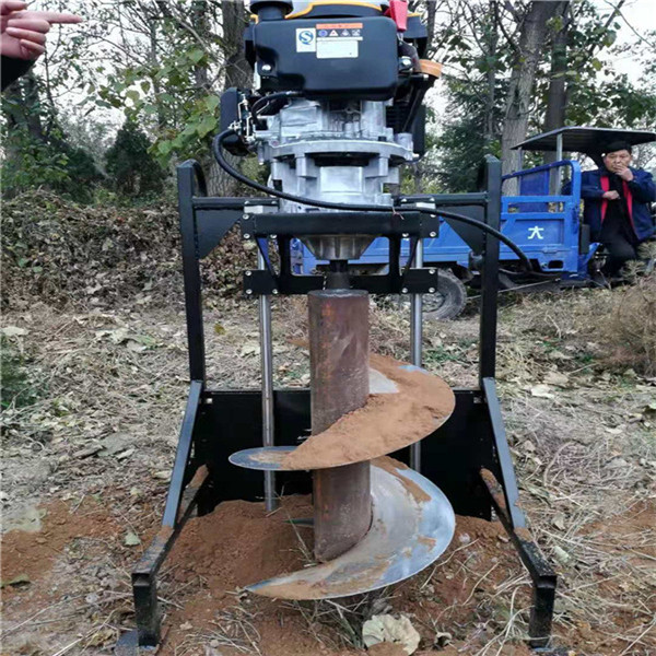 植树挖坑机耐磨耐钻 小型挖树坑机推着钻更快