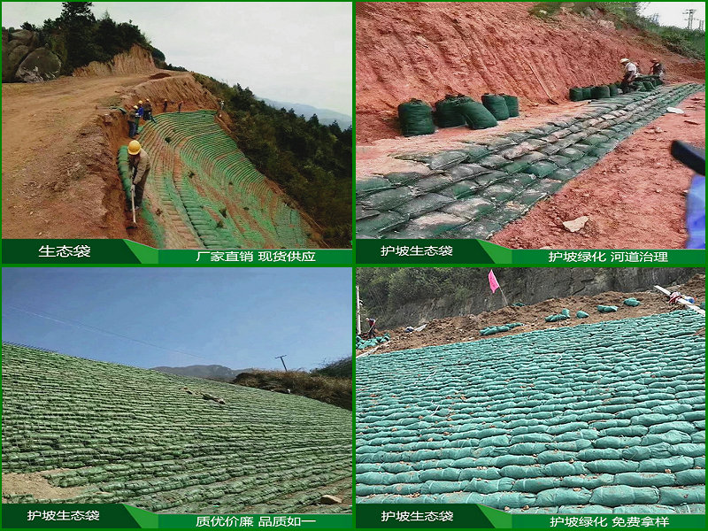 无纺布生态袋批发 公路边坡复绿 河道两岸护坡植草 荒山复绿
