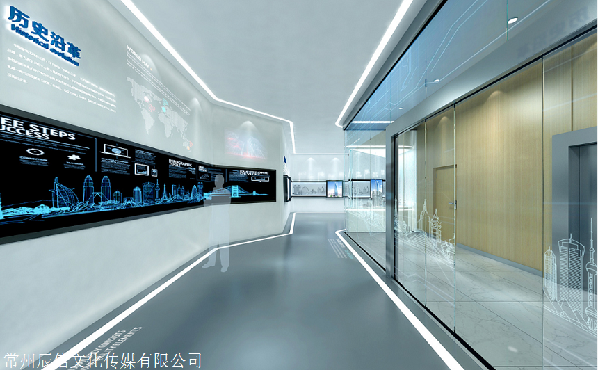 企业文化展厅过道墙设计效果图参考