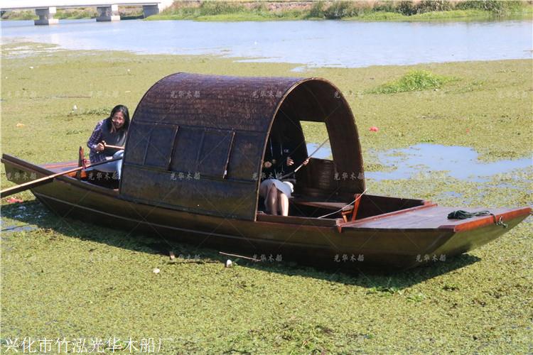 仿古乌篷船摇橹船观光旅游船木船