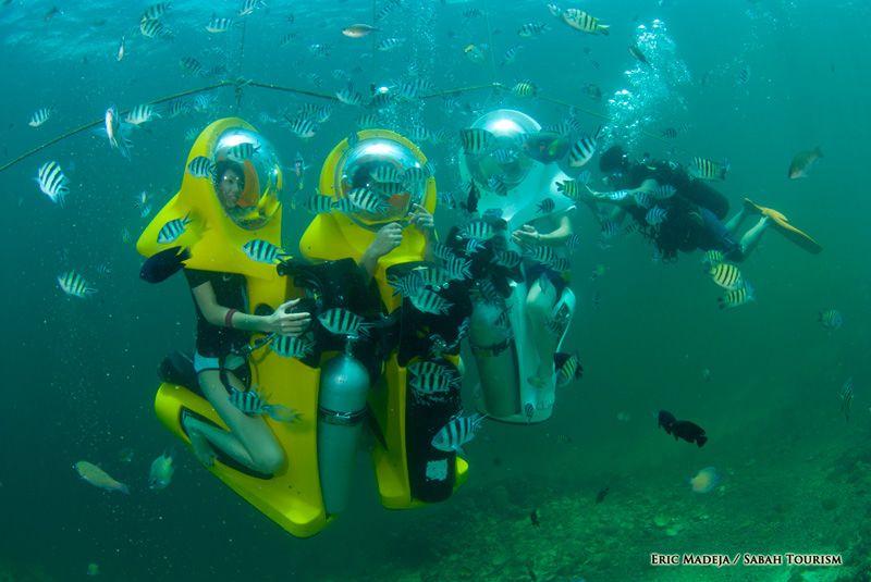 戴维德文旅潜水摩托水下漫步水下飞骑水下摩托车潜水艇用品