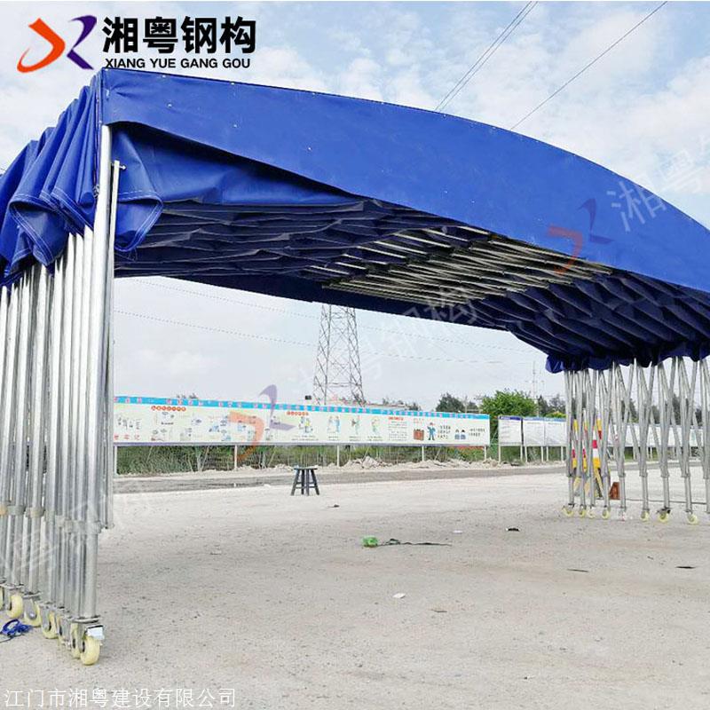 陇南活动雨篷 移动式雨蓬 室外推拉雨棚