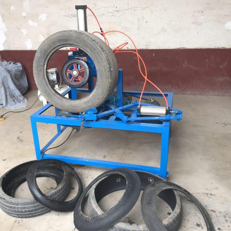 邢台废旧轮胎切割机 全自动旧轮胎切圈机 橡胶旧轮胎切边机厂家
