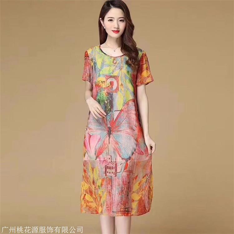 来安品牌女装尾货库存批发 锦凤轩中国风 棉麻连衣裙