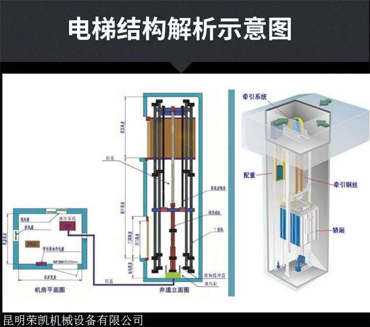 家用无机房别墅电梯 家用微型电梯 家用观光液压电梯