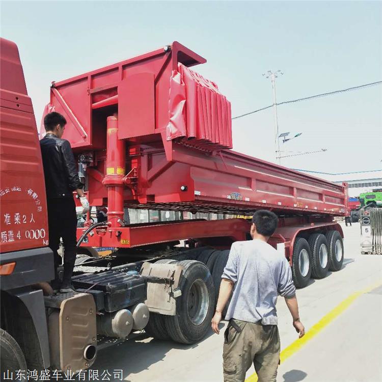9米半挂罐式自卸车 自卸后翻半挂车 批量定做