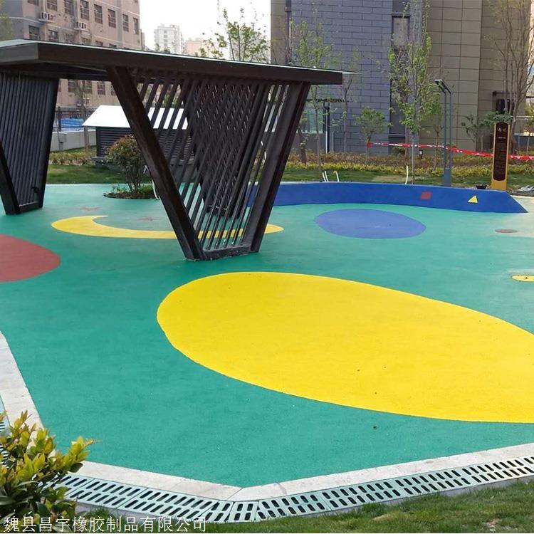 幼儿园橡胶地面 epdm橡胶地面 彩色橡胶地面施工