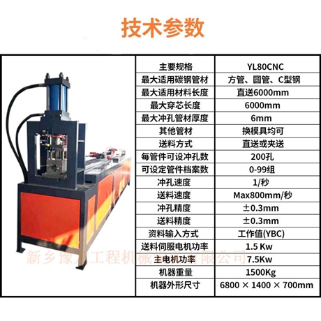 钢筋和预应力机械 隧道用小导管打孔机 小导管冲孔机 数控小导管打眼