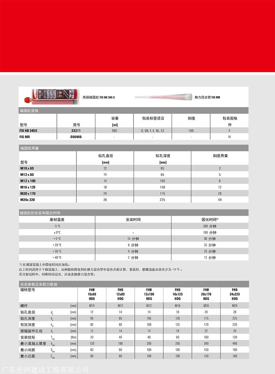 倒锥形化学锚栓 德国慧鱼进口 特殊倒锥形化学锚栓厂家