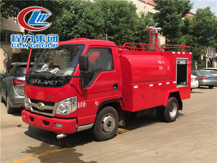 福田2方小型消防洒水车 2吨水罐消防车 源头厂家