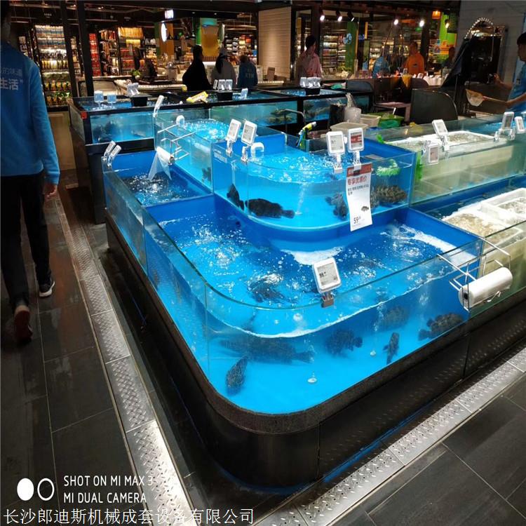 生鲜市场海鲜池定做 湘乡成品暂养鱼缸