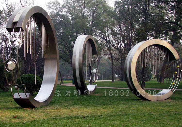 不锈钢圆环造型雕塑 不锈钢圆雕塑 专注不锈钢雕塑设计与制作