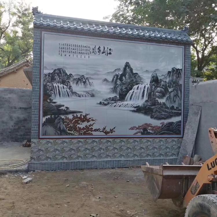 现代中式客厅陶瓷壁画泰安瓷砖壁画
