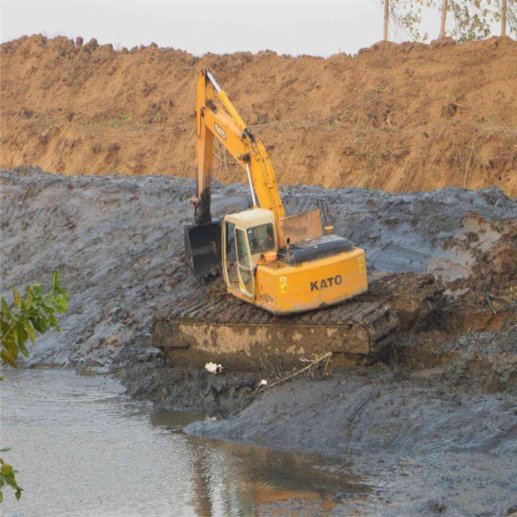 水陆两栖挖掘机出租 长沙水上挖机租赁经济不贵