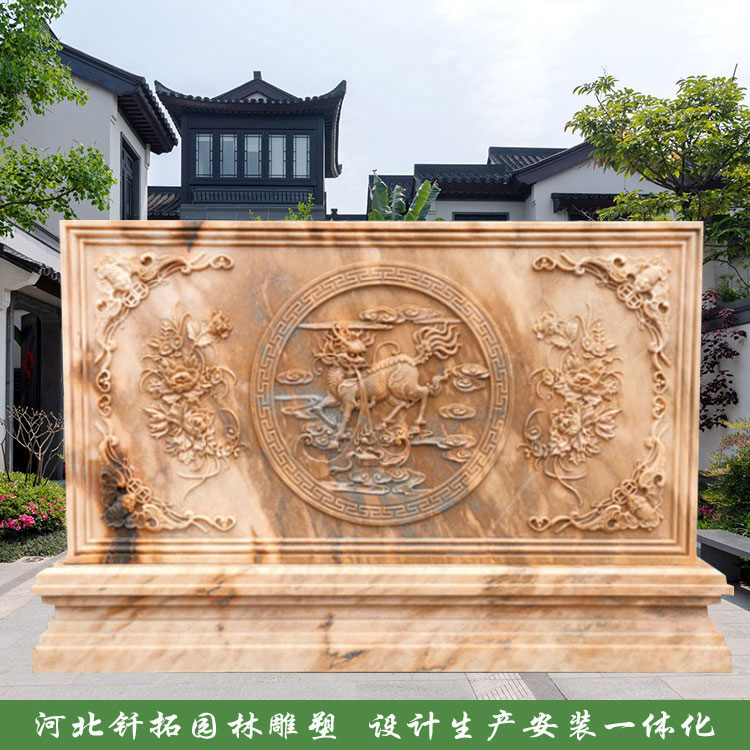 郑州古建影壁挂件圆形透雕仿古四合院浮雕壁画