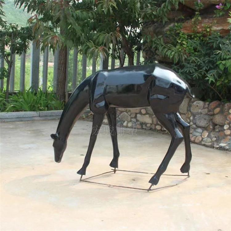 玻璃钢鹿雕塑批发 菱形鹿玻璃钢定做宏骏玻璃钢雕塑