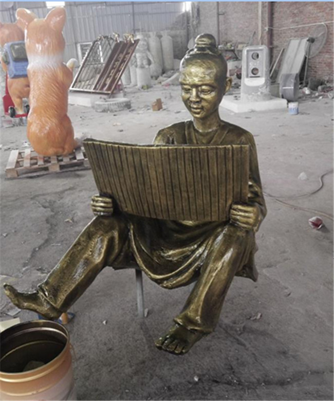 海南新农村建设古代人物玻璃钢 联尖雕塑定制厂家