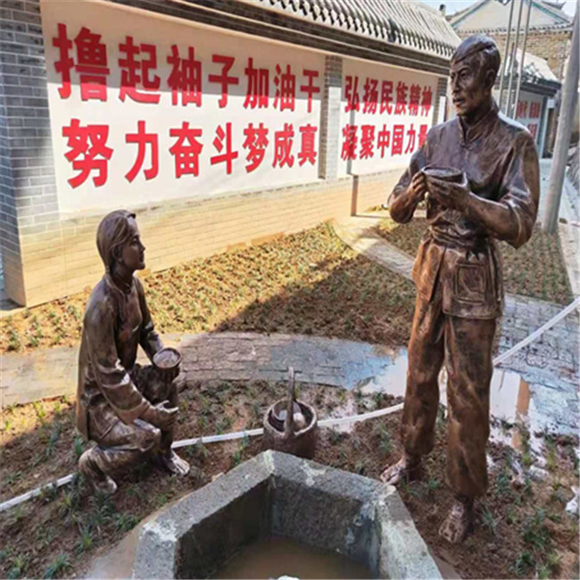 河南新农村建设农耕主题玻璃钢 联尖雕塑定制厂家