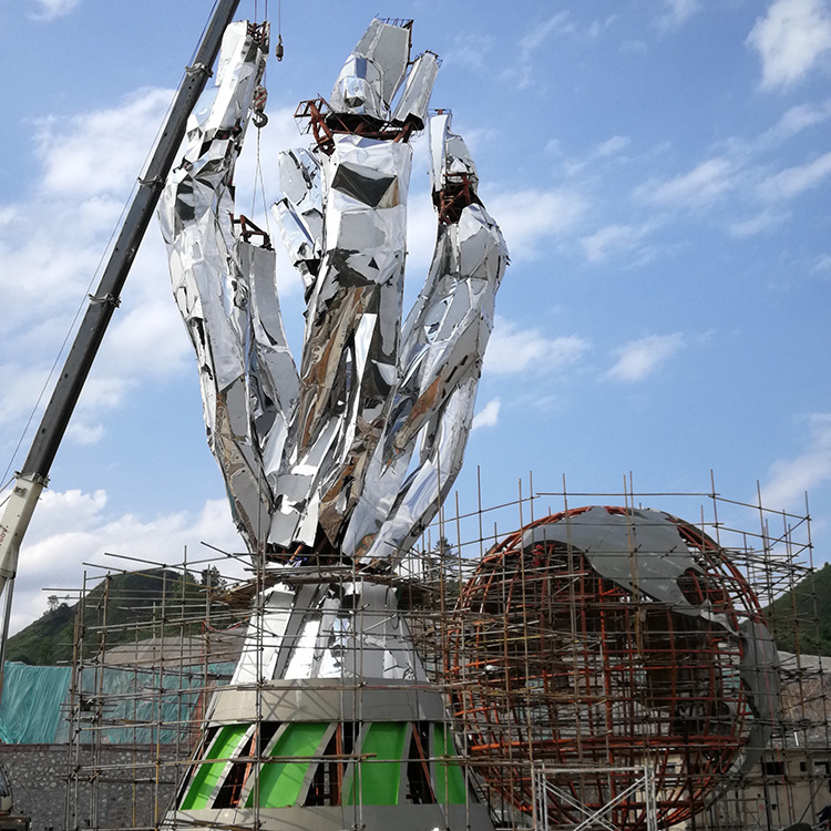 中山户外不锈钢雕塑 大型金属不锈钢雕塑 厂家定制户外不锈钢