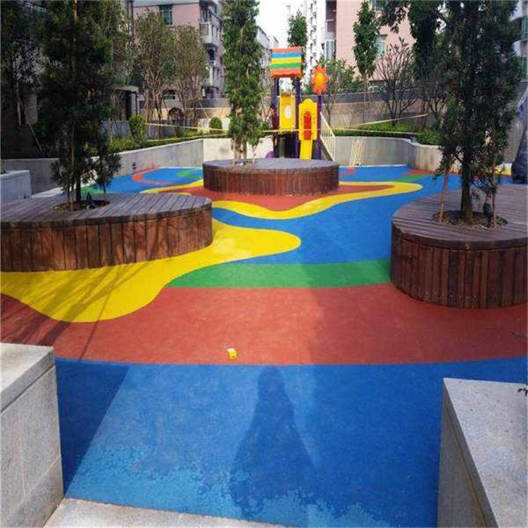 承德塑胶彩色地面彩色epdm地面彩色地面工厂