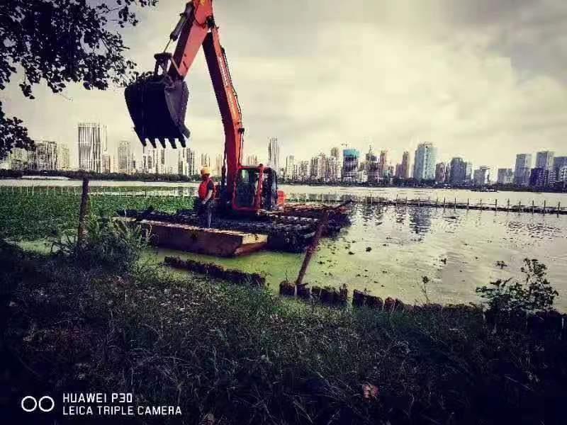 信阳河道清淤水路两栖勾机租赁服务