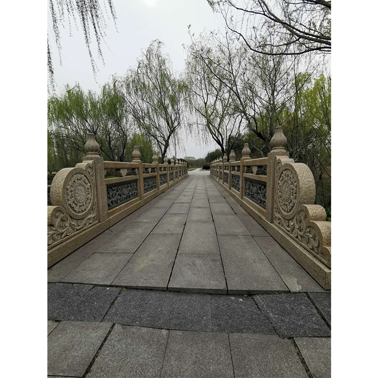 仿汉白玉石栏杆河道石护杆石栏杆批发