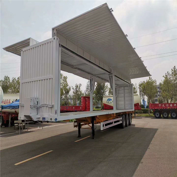 13米电动展翼集装箱飞翼箱子公告尺寸