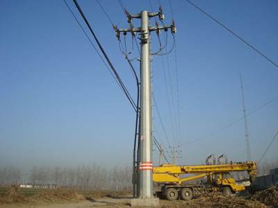 钦州市10kv钢管杆型号 电力杆塔 霸州顺通电力设备厂
