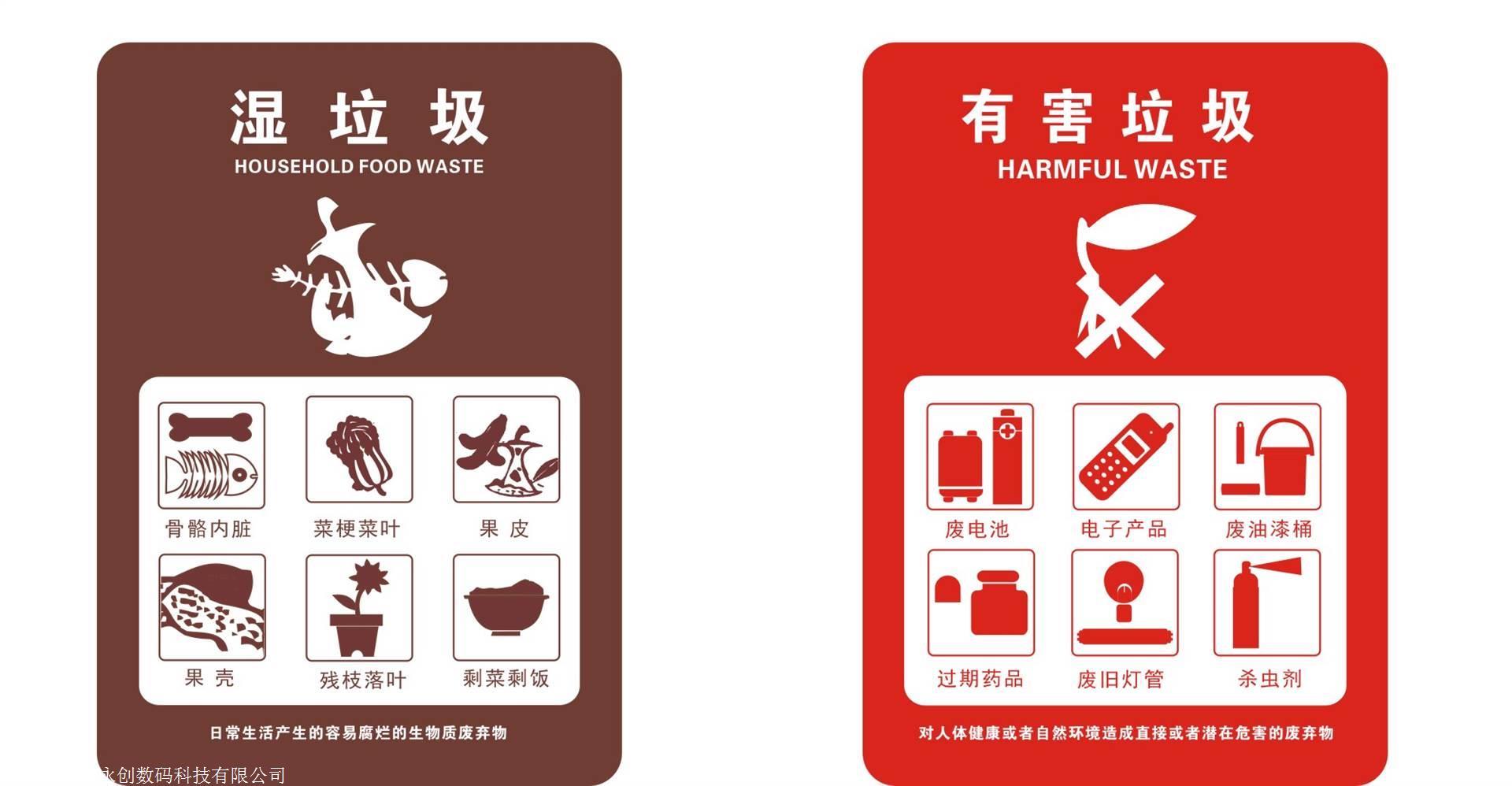 深圳厂家直销 公共场合垃圾分类标志牌