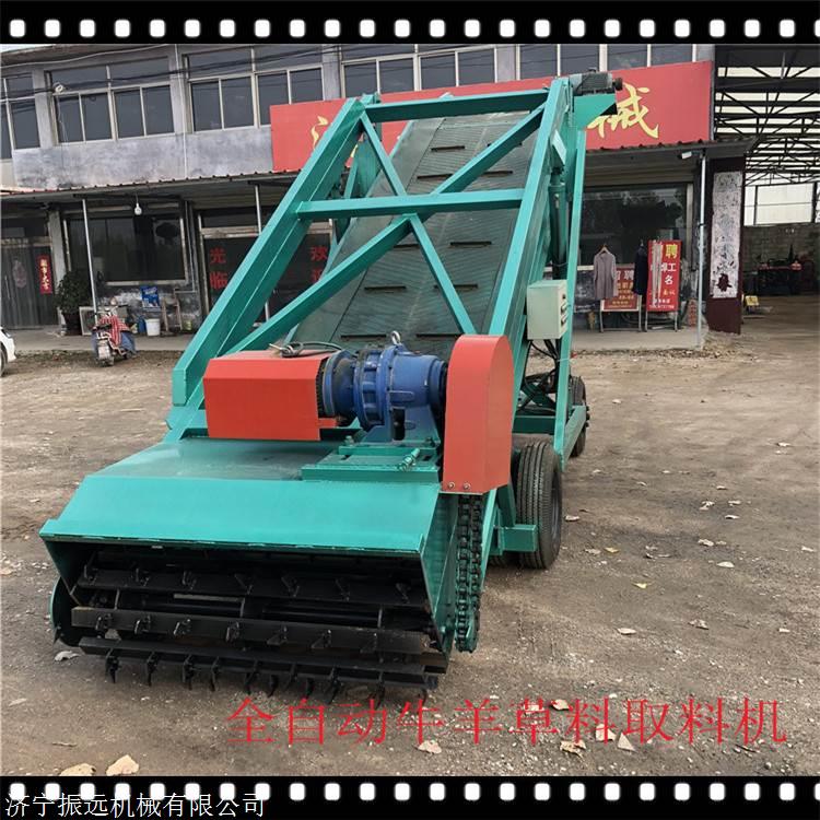 河南不挑草料青贮取料机移动式扒草机设备横向青贮取料机