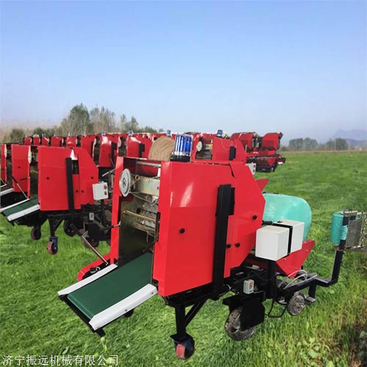湖南多功能青贮打捆包膜机圆捆包膜一体机干湿两用打捆机