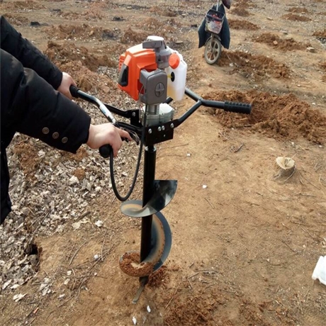 30直径挖坑机 果园种植用打坑机 汽油两冲程挖坑机