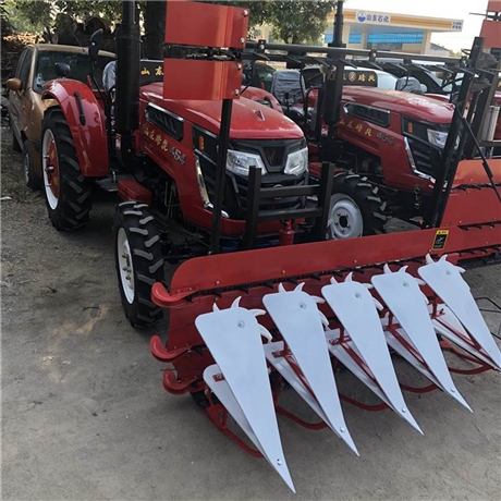 重庆自走式作物割晒机高杆农作物收割机前置式四轮割晒机