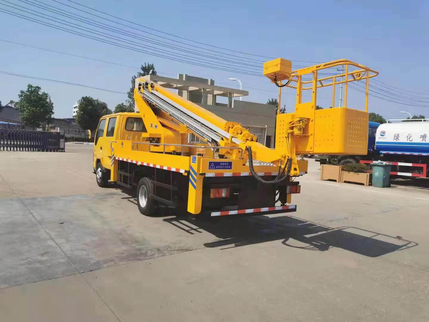 路灯维修升降车国六五十铃直臂伸缩臂双排座高空作业车