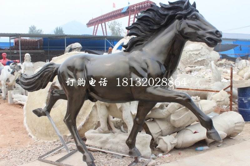 广场动物雕塑玻璃钢骏马雕塑