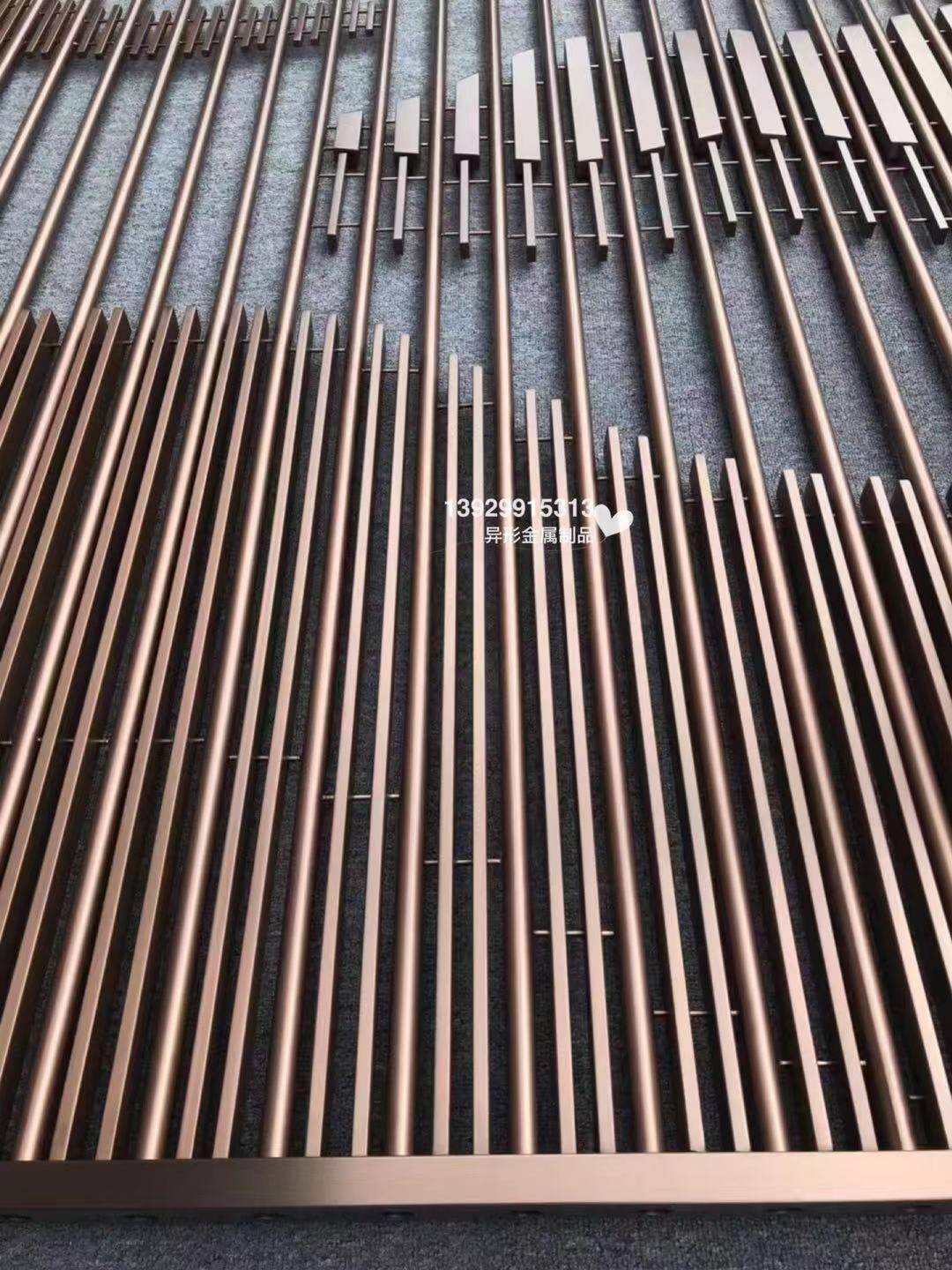 售楼部不锈钢屏风 各种艺术金属不锈钢背景墙隔断厂家款式图