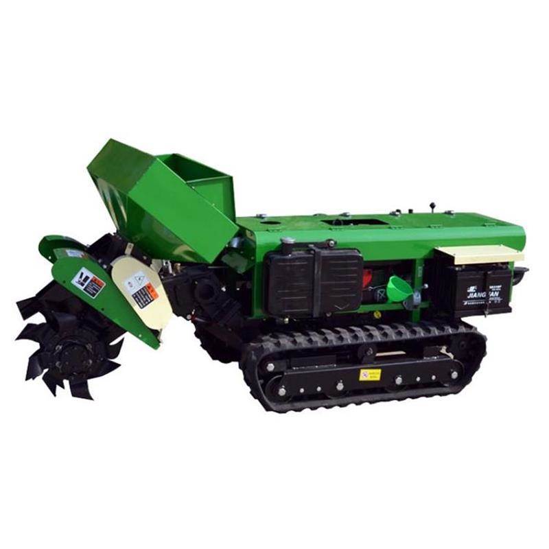 履带式开沟施肥一体机 柴油除草施肥开沟机 36马力柴油开沟机